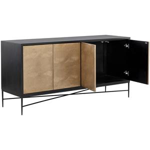 Four Door Solid Wood <b>Sideboard</b> Cabinet with Spacious <b>Storage</b> Compartments for Bedroom Kitchen Dining Space and Modern Homes - Product Image 3