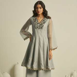 Premium Women’s Pure <b>Tissue</b> Peplum Palazzo Set with Heavy Handwork Designer ReadyMade Ethnic Party Wear Dress for <b>Wedding</b>, Festi - Product Image 3