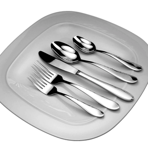 Modern Stainless Steel <b>Flatware</b> Set High Mirror Polish Dishwasher Safe Cutlery Spoon Fork Knife for Dining - Product Image 2
