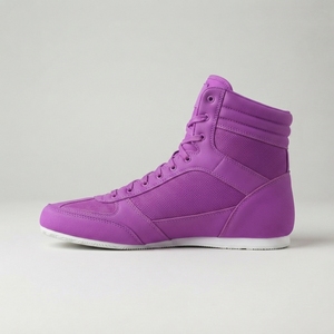 Chaussures de boxe montantes en cuir légères pour hommes et femmes, respirantes, souples, antidérapantes, avec semelle adhérente toutes saisons, pour la gym - Product Image 2