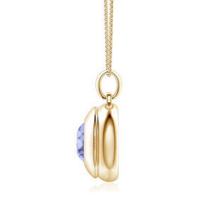 Pendentif solitaire Vaayu Jewels VJ3117 en or 18K/14K/10K et argent 925/935 avec tanzanite, serti clos, plaqué rhodium, classique pour fiançailles - Product Image 2