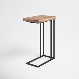 Mesa de Centro Industrial en Forma de C con Perfil Delgado, Estructura Resistente y Superficie Amplia, Ideal para Sala de Estar y Bares - Product Image 4