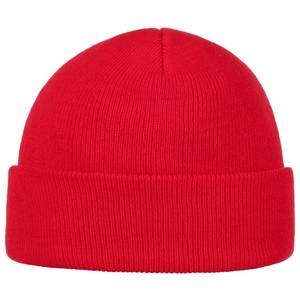 Solid Red Knit <b>Beanie</b> Winter <b>Hat</b> with Folded Cuff Knitted Cap for <b>Men</b> Women - Product Image 1
