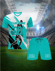ชุดเสื้อยืดแขนกุดคอวีและกางเกงขาสั้นสำหรับเทนนิส พิมพ์ลายแบบซับลิเมชั่น ระบายอากาศได้ดี ซับเหงื่อ ชุดกีฬาสำหรับทุกเพศ พร้อมสกรีนชื่อทีมตามสั่ง - Product Image 4