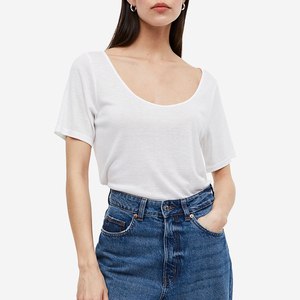 Camiseta de Mujer de Marca Privada, Camiseta de Mujer Hecha a Medida, Venta en Línea, Camiseta de Mujer Hecha de Algodón y Poliéster - Product Image 5