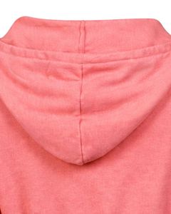 Sudadera con capucha corta rosa coral para mujer, ajustada, de manga larga, estilo casual urbano, de algodón y forro polar, con logotipo personalizado, fabricación ODM - Product Image 6