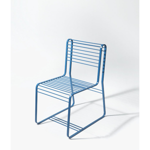 Silla Moderna con Respaldo de Metal y Asiento de Alambre Verde Oliva para Comedor, Sala de Estar, Exteriores, Villas y Apartamentos - Product Image 2