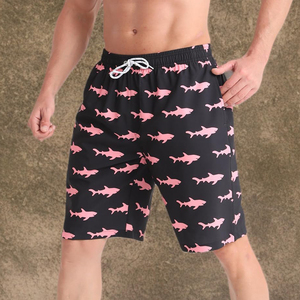 Pantalones Cortos de Playa para Hombre, Más Vendidos, 100% Poliéster, Cintura Elástica Informal, Bolsillos Laterales, Secado Rápido, Cierre con Cordón, para la Playa - Product Image 3