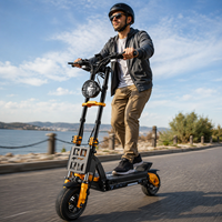 GSPACE 8440 Scooter Eléctrico de Alto Rendimiento, Motor Dual de 2000W, Velocidad de 110KPH, Batería de 84V 40Ah, 173KM de Autonomía, Scooter Todoterreno