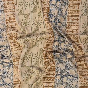 Manta de algodón con estampado de bloques Vintage, manta de algodón, hermosa Manta de algodón hecha a mano, manta hecha a mano - Product Image 4