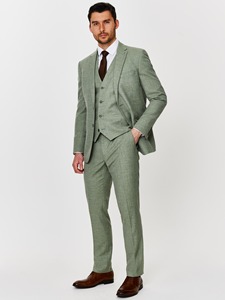 Costume trois pièces homme pas cher à revers cranté, idéal pour marié ou mariage - Nouvelle collection - Product Image 1