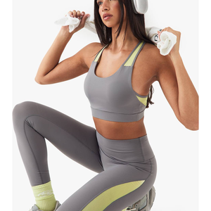 Conjunto Deportivo de 2 Piezas Personalizado 2026, Ropa Deportiva Elástica para Correr, Diseño Sólido, Ropa Moldeadora, Conjunto de Yoga Sexy para Mujer en Spandex y Algodón - Product Image 6