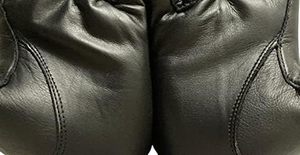 Guantes de cuero negros de dedo completo con cierre de velcro antideslizante, unisex, para ciclismo, equitación y actividades de invierno. - Product Image 6
