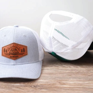 Casquette Trucker en Coton Sergé avec Patch en Cuir et Dos en Maille, Personnalisable OEM, Vente en Gros, Fabricant de Marques Privées pour l'Extérieur - Product Image 2