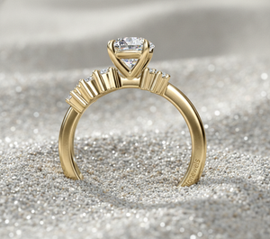 Anillo de Compromiso con Diamante Cultivado en Laboratorio Stonewels, con Piedras Laterales en Corte Cluster, Engaste de Oro de 14K, Anillo Nupcial de Lujo Certificado - Product Image 4