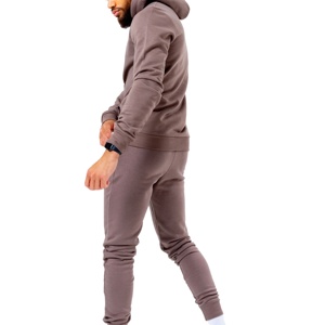 Conjuntos Deportivos de Forro Polar para Hombre, 100% Algodón, Logotipo Personalizado, Color Sólido, Ropa Urbana Ecológica, Cuello con Capucha, OEM - Product Image 2
