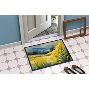Kentucky Goldenrod Watercolor <b>Doormat</b> Non-Slip Indoor/Outdoor Entryway Rug Low Pile 24H X 36W Washable Front Door Mat - Product Image 4