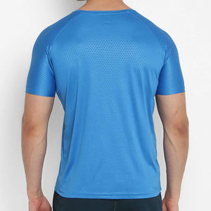 Camisetas de Rendimiento de Estilo Urbano para Hombre, de Color Sólido, Personalizables, Transpirables, de Spandex/Poliéster, para Verano, Diseño OEM, MOQ Bajo, Novedad - Product Image 2