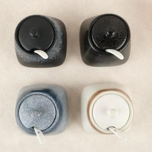 Tarro de Almacenamiento Esmaltado a Mano con Tapa, Forma Cónica Elegante, Organizador Compacto para Encimera, Elegante Contenedor para Despensa de Cocina - Product Image 6