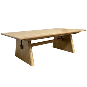 Mesa de Centro de Madera de Mango, Forma Cuadrada, Baja, para Sala de Estar, con Base de Trípode, Estilo Moderno Rústico - Product Image 1