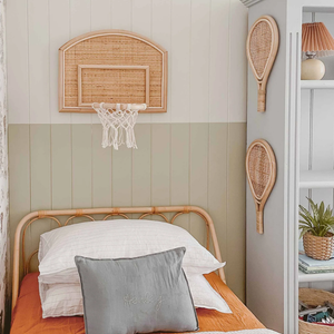 Decorative Rattan Basketball Backboard Kids <b>Room</b> Accessory Handwoven Wicker Sport Toy for Nursery and Playroom Decoration - Product Image 4