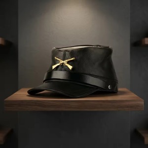 Casquette de baseball unisexe en cuir imperméable satiné, 6 panneaux, boucle métallique réglable, couleur unie déchirée, décontractée, pour l'été et les sports de plein air - Product Image 4