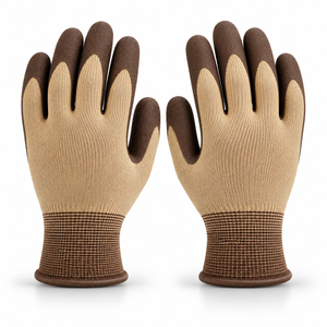 Guantes Recubiertos de Látex, Duraderos, Compatibles con Pantallas Táctiles, Sin Silicona, con Amplia Cobertura en la Palma, Tejido Transpirable, Tracción Confiable, para Carga y Embalaje - Product Image 6