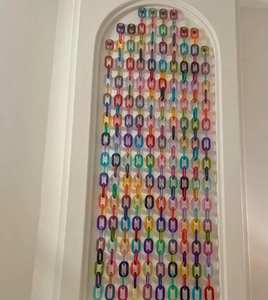 Escultura de Pared de Resina Hecha a Mano, Diseño Artístico con Forma Irregular y Patrón de Espiral, Decoración Moderna para el Hogar - Product Image 3