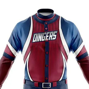 Customized Logo Design Breathable Sublimation Baseball Uniform Unisex Adult OEM Service Factory Sale <b>Top</b> Selling Cheap Price - Product Image 5
