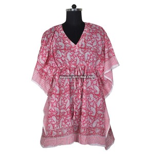 2026 New Fashionable and Designer Sexy Look Women Short Kaftan Wholesale Hand Block Print From India With Best Price - Product Image 2