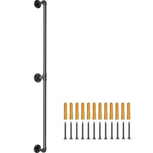 Corrimano Industriale in Tubo d'Acciaio al Carbonio da 6 Piedi per Scale, Capacità di Carico 440 LBS - Product Image 2