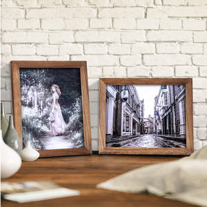 Cadre photo en bois de manguier brun massif fait à la main, rustique et moderne, décoration de table, décoration de la maison, cadeau de mariage, montage mural, montage au sol, cadre en bois - Product Image 2