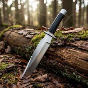 Cuchillo Bowie Vikingo Hecho a Mano de Acero D2 con Mango de Micarta y Punta Caída de 14 Pulgadas |   Funda de Cuero de Grado Industrial OEM para Camping y Regalos - Product Image 2