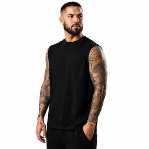 Camiseta Deportiva sin Mangas con Logotipo Personalizado, Cuello Redondo, Algodón Estampado, Transpirable, de Secado Rápido, para Gimnasio, Entrenamiento, Fitness - Product Image 1