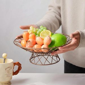 Modern Metal Fruit <b>Basket</b> Wire Footed Bowl Decorative Kitchen Countertop Storage and Serving <b>Basket</b> - Product Image 3