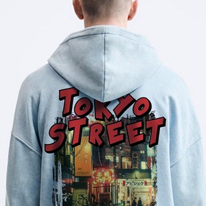 Printed Spandex/Cotton Men's Zipper-Up Fleece <b>Hoodie</b> 370g Fabric Weight Premium Quality <b>Summer</b> Eco-Friendly Waterproof Pocket - Product Image 4