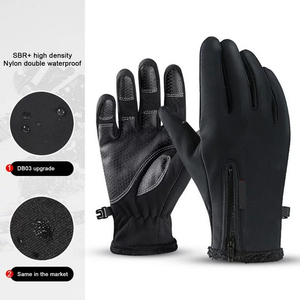 Gants thermiques d'hiver à écran tactile, coupe-vent, résistants à l'eau, doublés de polaire, pour la randonnée, le cyclisme, la course à pied - Product Image 5