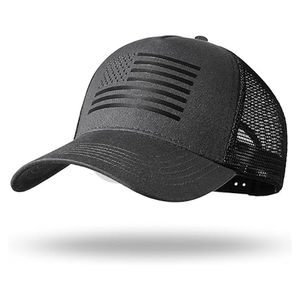 Unisex Summer Mesh Trucker <b>Cap</b> with Embroidery Adjustable Snapback Outdoor Casual Cotton Front Curved <b>Peak</b> Wholesale - Product Image 1