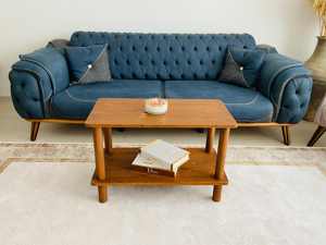 Table basse en bois massif, modèle 2026, la plus vendue, style moderne, avec étagère de rangement, pour salon, mobilier de maison - Product Image 2