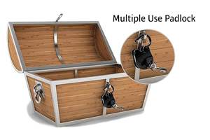 Cadenas en fonte vintage OEM en gros avec deux clés, finition noire, cadenas décoratif antique fait main pour porte et coffre - Product Image 4