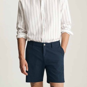 <b>Men</b> Solid <b>Bermuda</b> <b>Shorts</b> Mid Waist Elastic Cotton Oxford Casual <b>Short</b> With Pockets Breathable Style - Product Image 6