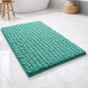 Tapis de bain tissé 100 % coton de qualité hôtelière de luxe, fin, doux, respirant, séchage rapide, écologique, pour salle de bain, spa, complexe hôtelier, moderne - Product Image 1