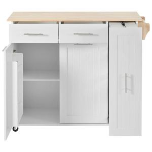 Carrello da Cucina con Ripiano a Scomparsa, Organizzatore a 3 Livelli con Ruote, Carrello Portaoggetti da Cucina con Scaffale Interno - Product Image 5