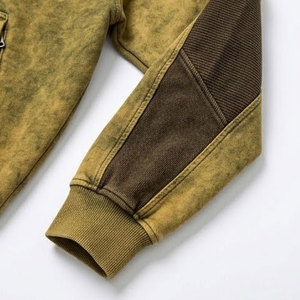 Conjunto Deportivo Premium con Lavado Ácido para Hombre, Chaqueta con Capucha y Cierre Completo y Pantalones Jogger a Juego, Corte Holgado, Estilo Urbano Moderno - Product Image 4