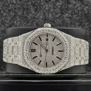 Relojes Modernos de Lujo para Hombre, Diseño de Alta Gama, Acero Inoxidable, Zafiro, Movimiento Mecánico Automático, con Incrustaciones de Moissanita VVS, Venta al Por Mayor - Product Image 4