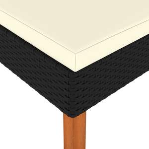 Reposapiés Modular Cuadrado Mediano de Ratán PE Negro, Accesorio para Muebles de Patio - Product Image 3