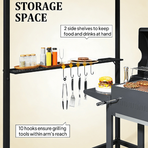 Gazebo in Legno per Barbecue, Elegante Tettoia e Pergola per Intrattenimento all'Aperto - Product Image 4