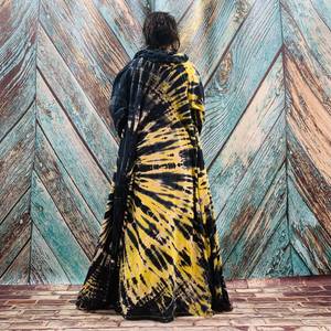 2025 nuevo producto mano Tie Dye Kimono chaqueta vacaciones Boho Loose Fit chaqueta ropa de playa cubrir vacaciones de verano mujeres Kimono Robe - Product Image 5