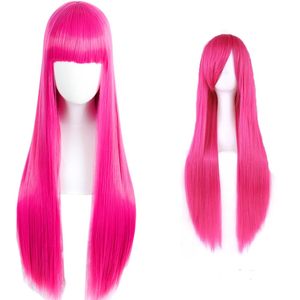 Peluca de Cabello Remy Brasileño Premium, Lisa, Color Rosa, con Partidura Natural, Sensación Ligera, Construcción de Doble Trama a Máquina - Product Image 1