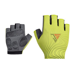 Guantes de ciclismo para hombre, antideslizantes, transpirables, hechos de tela elástica de poliéster, cuero sintético, estampado de silicona - Product Image 1